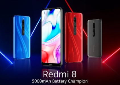 Xiaomi Redmi 8A pametni telefon, 4 GB/64 GB, 4G-LTE, crvena