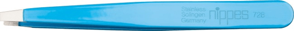  Nippes-Solingen pinceta 728, s ravnim vrhom, nehrđajući čelik, 9,5 cm, plava 