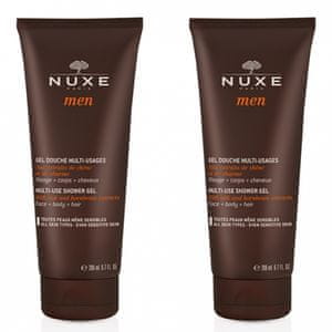 Nuxe Men gel za tuširanje za tijelo, lice i kosu, 2 x 200 ml