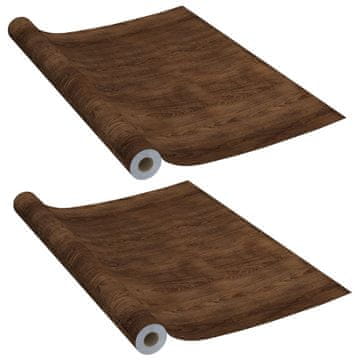 Vidaxl Samoljepljive folije za vrata 2 kom tamni hrast 210 x 90 cm PVC