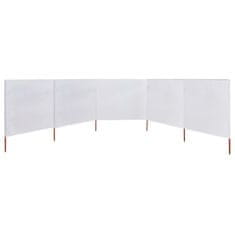 Vidaxl Zaštitna tkanina s 5 krila 600x160 cm pješčano bijela