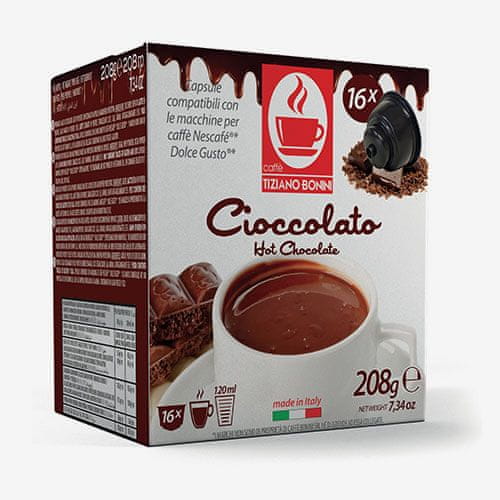 Tiziano Bonini Chocolate kapsule za aparat za kavu Dolce Gusto, 16 komada
