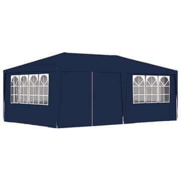 Vidaxl Šator za zabave sa stranicama, 4x6 m, plavi, 90 g/m²