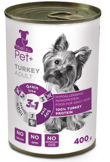 thePet+ dog tin turkey hrana za pse, 6x400 g