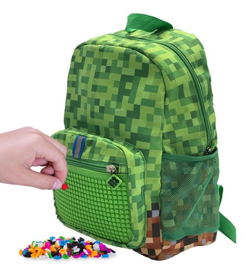 Pixie Crew kreativni dječji ruksak Minecraft, zeleno-smeđi