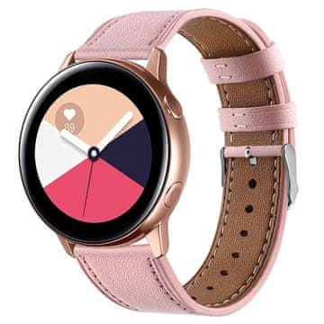 BStrap Leather Italy remen za Samsung Galaxy Watch Active 2 40/44mm, pink