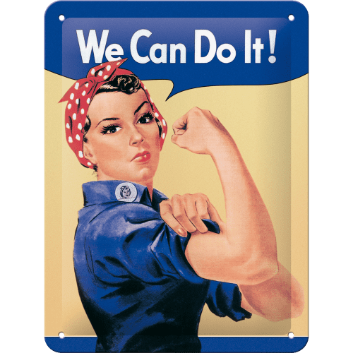 Postershop metalni znak We Can Do It!, 20x15 cm