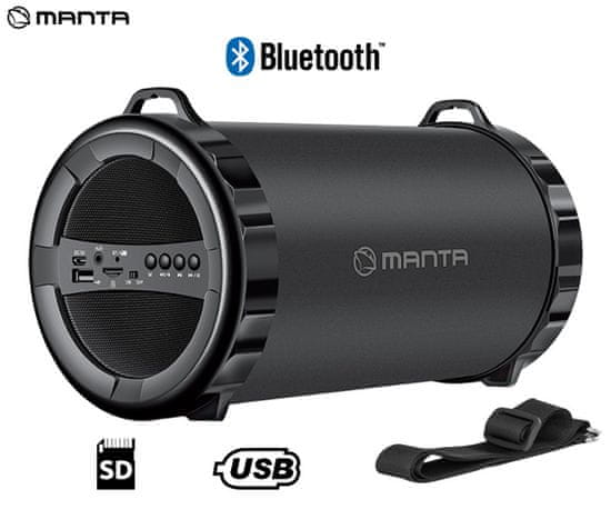 Manta prijenosni Bluetooth zvučnik PIPE SPK204FM