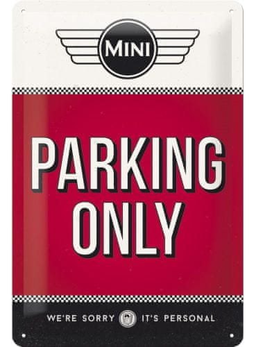 Postershop metalni znak – Mini Cooper Parking Only