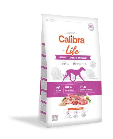 Calibra Life suha hrana za odrasle pse velikih pasmina, s janjetinom, 12 kg