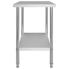 Vidaxl Kuhinjski radni stol s policama 120x60x150 cm nehrđajući čelik