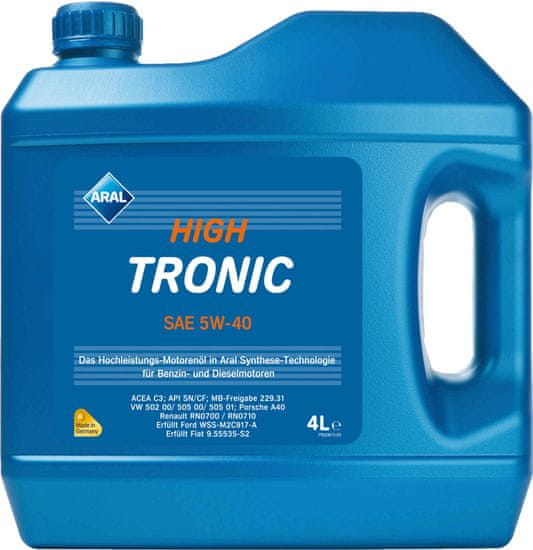 Aral motorno ulje High Tronic 5W-40, 4 l