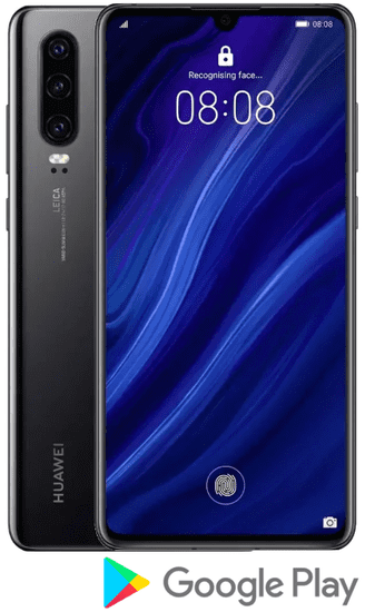 Huawei pametni telefon P30, 6GB/128GB, crni