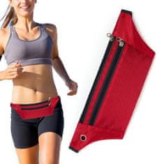 MG Ultimate Running Belt torbica za trčanje oko struka, crvena