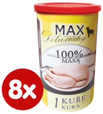 FALCO MAX Deluxe konzerve za odrasle pse, piletina, 8x 1200 g
