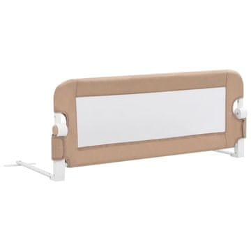 Vidaxl Sigurnosna ogradica za dječji krevet bež 102 x 42 cm poliester