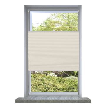 Vidaxl Plisirana rolo zavjesa, krem (70x150 cm)