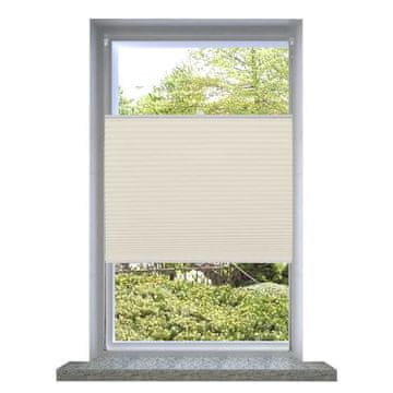 Vidaxl Plisirana rolo zavjesa, krem boje (50x100 cm)