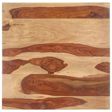Vidaxl Ploča stola od masivnog sheesham drva 25-27 mm 60x60 cm