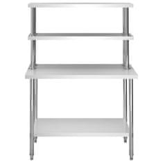 Vidaxl Kuhinjski radni stol s policama 120x60x150 cm nehrđajući čelik