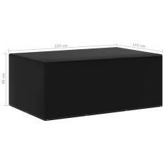 Vidaxl Navlaka za vrtni namještaj sa 7 ušica 143 x 225 x 90 cm