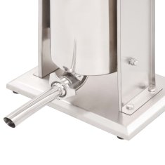 Vidaxl Ručna punilica za kobasice srebrna 10 L od nehrđajućeg čelika