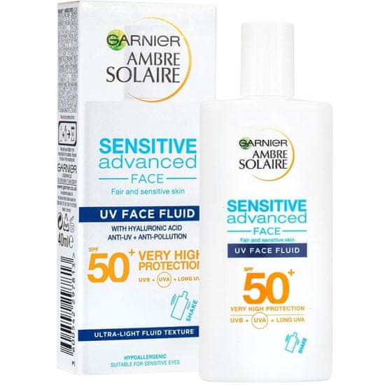 Garnier Ambre Solaire UV fluid za zaštita za lice od sunca SPF50+, 40 ml