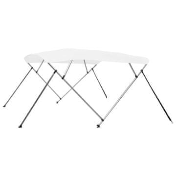 Vidaxl Tenda bimini s 4 luka bijela 243 x 196 x 137 cm