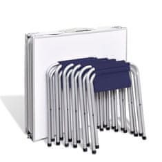 Vidaxl Sklopivi set stola za kampiranje i 6 stolaca podesiva visina 180x60 cm