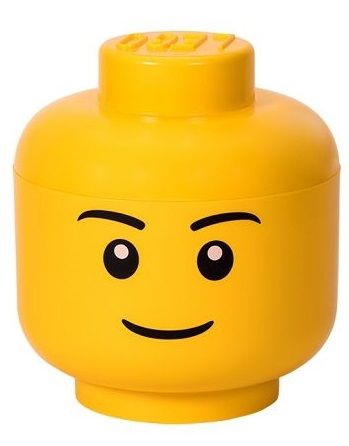 LEGO kutija za pohranu, motiv glave, veličina L, dječak