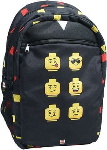 LEGO Bags Faces Black ruksak Extended