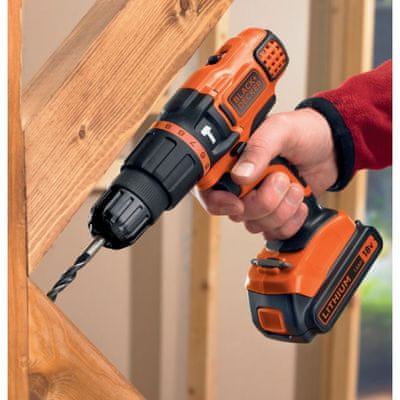 Black+Decker akumulatorska udarna bušilica BDCH188N