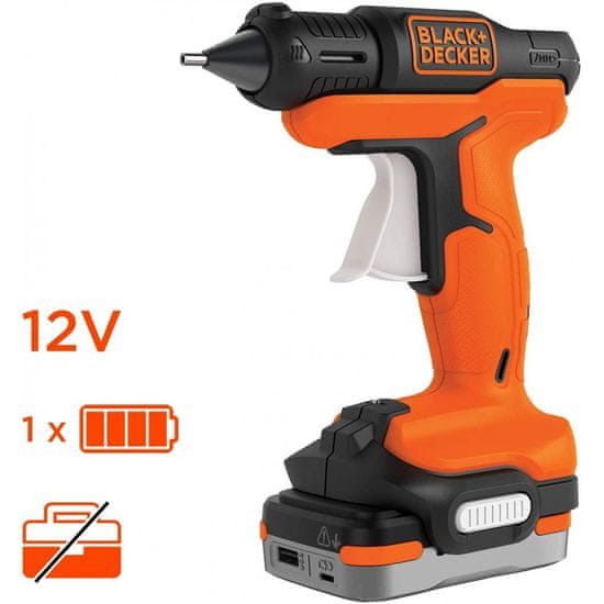 Black+Decker BDCGG12S1 akumulatorski pištolj za ljepilo