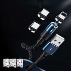 REMAX Zigie magnetski kabel USB / Micro USB 3A 1.2m, crno