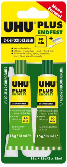 UHU Plus Endfest 90 min Epoxy ljepilo, 2 x 15 ml