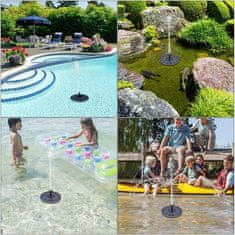 HOME & MARKER® Solarna vrtna fontana, 3 komada, na solarni pogon | F3ONTANA