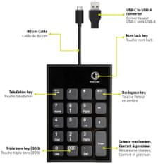 Port Designs Keypad Dual USB-C & USB-A (900801)