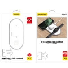 DUDAO A11 bežični punjač 3in1 na AirPods / Apple Watch / smartphone, bijela