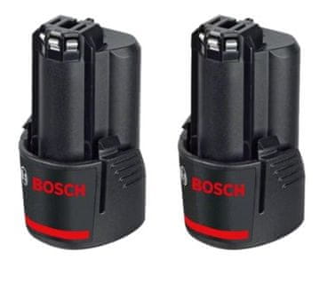 BOSCH Professional baterija GBA 12 V 3,0 Ah, 2 komada (1600A00X7D)