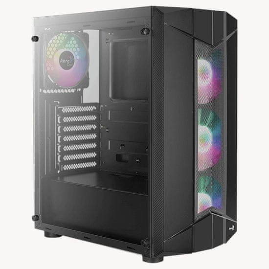 Aerocool Sentinel, ATX/Mid Tower, bočni prozor, RGB, crna