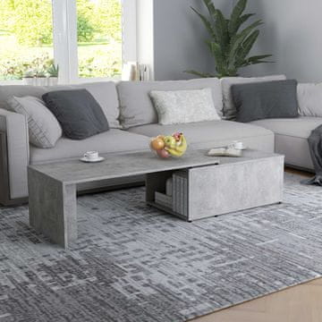 Vidaxl Klub stolić betonsko-sivi 150x50x35 cm iverica
