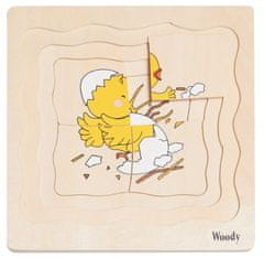 Woody Razvoj kokoši slagalica na ploči