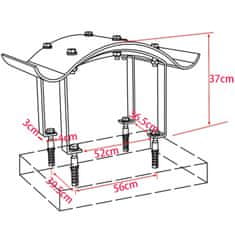 Vidaxl Kapa za dimnjak od nehrđajućeg čelika 70 x 70 x 37 cm