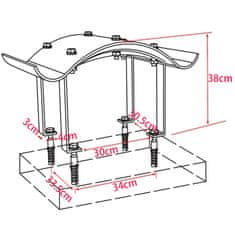 Vidaxl Kapa za dimnjak od nehrđajućeg čelika 60 x 60 x 38 cm