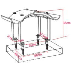Vidaxl Kapa za dimnjak od nehrđajućeg čelika 70 x 100 x 38 cm