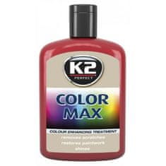 K2 obojena pasta s voskom Color Max, 200 ml, crvena