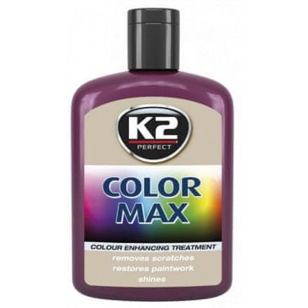 K2 obojena pasta s voskom Color Max, 200 ml, bordo crvena