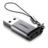 USB-A 3.0 na USB-C adapter, sivi