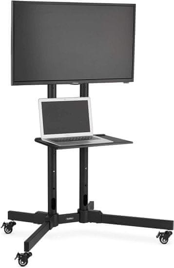 VonHaus TV postolje i kolica za prijenosno računalo, 81,3-165 cm, do 50 kg