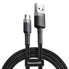 BASEUS Cafule kabel USB / Micro USB QC 3.0 2.4A 1m, crno/siva
